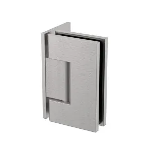Boston Wall to Glass 90 Degree Hinge with L Type Mounting Plate - Satin Nickel by Estelle, a Bathroom Fixtures for sale on Style Sourcebook