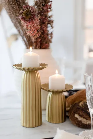 Ilona Metal Gold Small Candle Holder by Coast to Coast, a Candle Holders for sale on Style Sourcebook