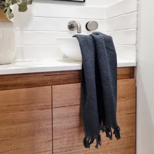 J.Elliot Camilla set of 2 waffle bath hand towels coal by J Elliot, a Towels & Washcloths for sale on Style Sourcebook