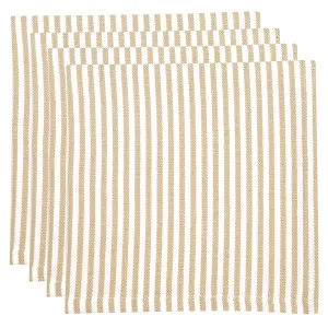 Set of 4 Beige French Maison stripe cotton napkins by NF Living, a Napkins for sale on Style Sourcebook