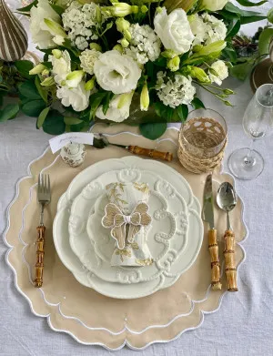 8 Piece High Tea Round Ivory Placemat And Napkin Set by Hutch Accessories, a Aprons for sale on Style Sourcebook