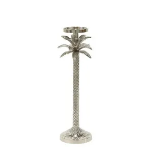 Raffles Palm Candle Stick Silver Medium by Florabelle Living, a Candle Holders for sale on Style Sourcebook