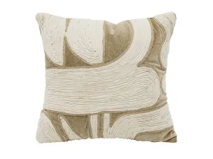 Allure Velvey Stone Washed Cushion Taupe & Beige 45X45CM by Robert Mark, a Cushions, Decorative Pillows for sale on Style Sourcebook