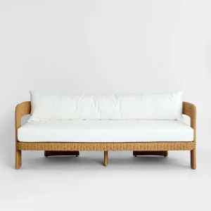 Outdoor Cassius 3 Seat Sofa Natural by Florabelle Living, a Outdoor Sofas for sale on Style Sourcebook