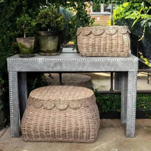 Set of 2 Festonne Rattan Storage Baskets ETA 22/09/2025 by Florabelle Living, a Laundry Bags & Baskets for sale on Style Sourcebook