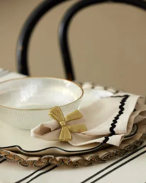 Set of 6 Winslow Ceramic Plates 19x2cm Ivory/Black by Coast to Coast, a Plates for sale on Style Sourcebook