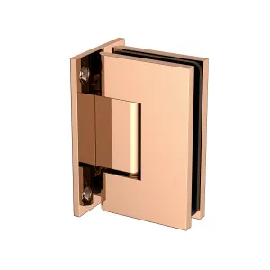 Boston Wall to Glass Heavy Duty Hinge with T Type Mounting Plate - Polished Rose Gold by Estelle, a Bathroom Fixtures for sale on Style Sourcebook