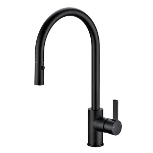 Cylindro Pull Out Sink Mixer Matte Black by Bourne, a Kitchen Taps & Mixers for sale on Style Sourcebook