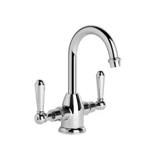 Brodware Neu England Basin Mixer With Metal Lever Durobrite Chrome by Brodware, a Bathroom Taps & Mixers for sale on Style Sourcebook