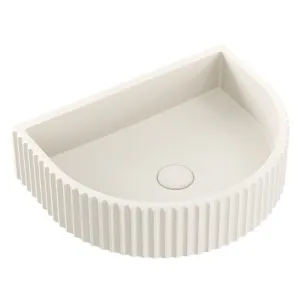 Fienza Valentina Fluted Arch Concrete Wall Basin Warm White by Fienza, a Basins for sale on Style Sourcebook
