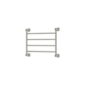 Fienza Lillian Heated Towel Rail 600 x 450mm Brushed Nickel by Fienza, a Towel Rails for sale on Style Sourcebook