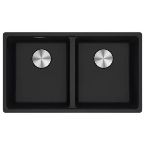 Franke Maris Granite Double Bowl 350-350mm Flushmount Onyx by Franke, a Kitchen Sinks for sale on Style Sourcebook