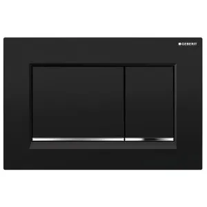 Geberit Sigma30 Dual Flush Button And Access Plate Black-Chrome-Black by Geberit, a Toilets & Bidets for sale on Style Sourcebook