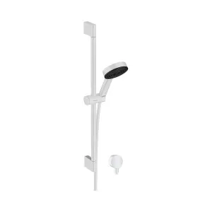 Hansgrohe Pulsify Select S Shower Set 105 3jet Relaxation with Shower Bar 65cm Matte White by Hansgrohe, a Shower Heads & Mixers for sale on Style Sourcebook
