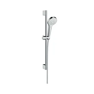Hansgrohe Croma Select S Shower Set 110 Vario EcoSmart 9 l/min with Shower Bar 65cm White/Chrome by Hansgrohe, a Shower Heads & Mixers for sale on Style Sourcebook