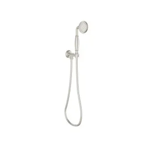 Ikon Clasico Hand Shower On Wall Outlet Bracket Brushed Nickel by Ikon, a Bathroom Taps & Mixers for sale on Style Sourcebook