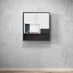 Otti Marlo 750x800x150mm Shaving Cabinet Black Satin by Otti, a Shaving Cabinets for sale on Style Sourcebook