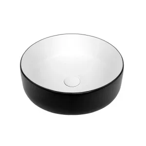 Otti Radius Round 355x355mm Basin Matte Black and Matte White by Otti, a Basins for sale on Style Sourcebook