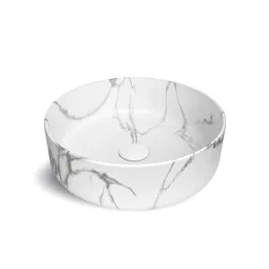 Otti Radius Round Basin 360x360 mm Marble Look Matte by Otti, a Basins for sale on Style Sourcebook
