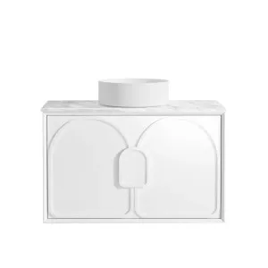 Otti Laguna Mark II 900mm Matte White Wall Hung Vanity (Cabinet Only) by Otti, a Vanities for sale on Style Sourcebook