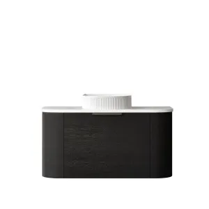 Otti Bondi 900mm Black Oak Wall Hung Curve Vanity (Cabinet Only) by Otti, a Vanities for sale on Style Sourcebook