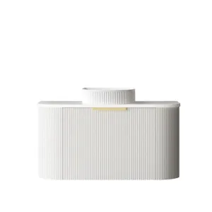 Otti Bondi 900mm Satin White Fluted Wall Hung Curve Vanity (Cabinet Only) by Otti, a Vanities for sale on Style Sourcebook