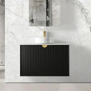 Otti Marlo 900mm Matte Black Wall Hung Vanity (Cabinet Only) by Otti, a Vanities for sale on Style Sourcebook