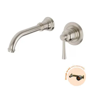 Phoenix Cromford SwitchMix Wall Basin Mixer Set 200mm (Fit-Off Kit Only), Brushed Nickel by PHOENIX, a Bathroom Taps & Mixers for sale on Style Sourcebook