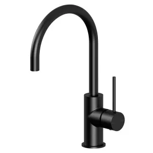 Phoenix Vivid Slimline Gooseneck Sink Mixer 160mm Matte Black by PHOENIX, a Kitchen Taps & Mixers for sale on Style Sourcebook