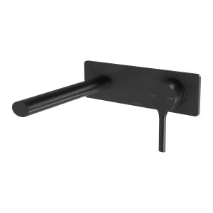 Phoenix Vivid Slimline Oval SwitchMix Wall Basin / Bath Mixer Set 175mm Fit-Off Kit Matte Black by PHOENIX, a Bathroom Taps & Mixers for sale on Style Sourcebook