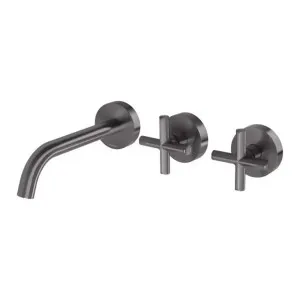 Phoenix Vivid Slimline Plus Wall Basin / Bath Hostess Set 180mm Outlet Brushed Carbon by PHOENIX, a Basins for sale on Style Sourcebook
