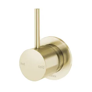 Phoenix Vivid Slimline Up Shower-Wall Mixer Brushed Gold by PHOENIX, a Bathroom Taps & Mixers for sale on Style Sourcebook