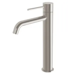 Phoenix Vivid Slimline Vessel Mixer Curved Outlet Brushed Nickel by PHOENIX, a Bathroom Taps & Mixers for sale on Style Sourcebook