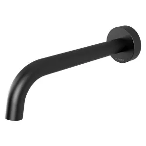 Phoenix Vivid Slimline Wall Basin Outlet Curved | Matte Black | 180mm by PHOENIX, a Basins for sale on Style Sourcebook