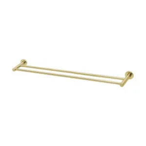 Phoenix Radii Double Towel Rail 800mm Round Plate Brushed Gold by PHOENIX, a Towel Rails for sale on Style Sourcebook