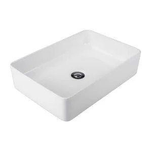 Seima Plati Slimline Series Ceramic Above Counter Basin Rectangular White by Seima, a Basins for sale on Style Sourcebook