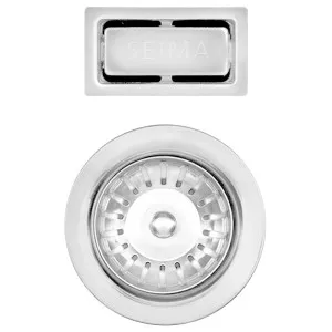 Seima Basket Waste And Overflow Plate For 1 Bowl Arqstone Oros Sink Matte White by Seima, a Bathroom Fixtures for sale on Style Sourcebook