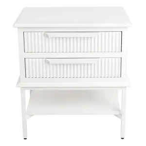 Aimee Bedside Table - Small All White by CAFE Lighting & Living, a Bedside Tables for sale on Style Sourcebook