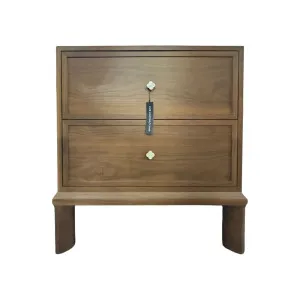Jill Bedside Table - Large Walnut - OUTLET NSW by CAFE Lighting & Living, a Bedside Tables for sale on Style Sourcebook