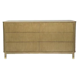 Sophia 6 Drawer Chest - Antique Gold - OUTLET NSW by CAFE Lighting & Living, a Dressers & Chests of Drawers for sale on Style Sourcebook