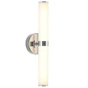 Oriel Lighting Sassy Tubular LED Wall Light with Ribbed Acrylic Diffuser Chrome by Oriel Lighting, a Wall Lighting for sale on Style Sourcebook