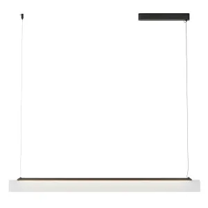 Lighting Republic Edge Ribbed Glass Linear LED Pendant with Iron Accent Frosted by Lighting Republic, a Lighting for sale on Style Sourcebook