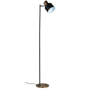 Oriel Lighting Ari Mid Century Floor Lamp with Adjustable Head and Sleek Metal Finish Brushed Copper by Oriel Lighting, a Floor Lamps for sale on Style Sourcebook