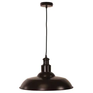 Oriel Lighting Slater Classic Metal Pendant with Wide Industrial Shade Oil Rubbed Bronze by Oriel Lighting, a Lighting for sale on Style Sourcebook