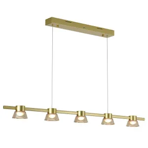 Vencha Rocket Contemporary 1200mm Tricolour LED Linear Pendant Gold by Vencha, a Lighting for sale on Style Sourcebook