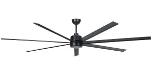 Eglo Tourbillion Pro 100" DC Smart Ceiling Fan with Remote for Large Spaces - Black by Eglo, a Ceiling Fans for sale on Style Sourcebook
