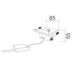 CLA Minimalist Square Recessed Tricolour LED Step Light Black by Compact Lamps Australia, a Wall Lighting for sale on Style Sourcebook