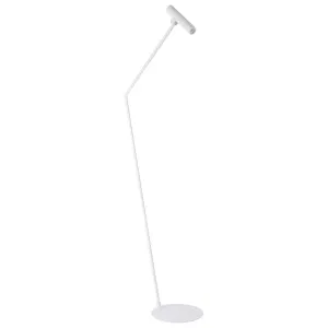 Eglo Almudaina Minimalist Steel LED Floor Lamp with Adjustable Head White by Eglo, a Floor Lamps for sale on Style Sourcebook