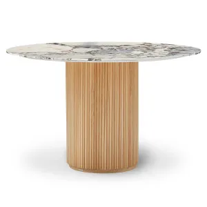 Gracie 120cm Round Dining Table with Real Blue Galaxy Marble by Luxo Furniture, a Dining Tables for sale on Style Sourcebook