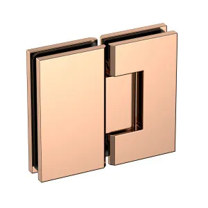 Extra Heavy Duty Large Glass to Glass 180 Degree Inline Hinge -Polished Rose Gold by Estelle, a Bathroom Fixtures for sale on Style Sourcebook